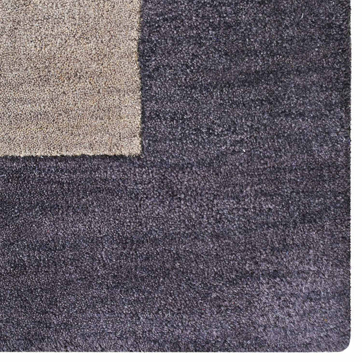 Hand Tufted Wool Area Rug Contemporary Blue K00201