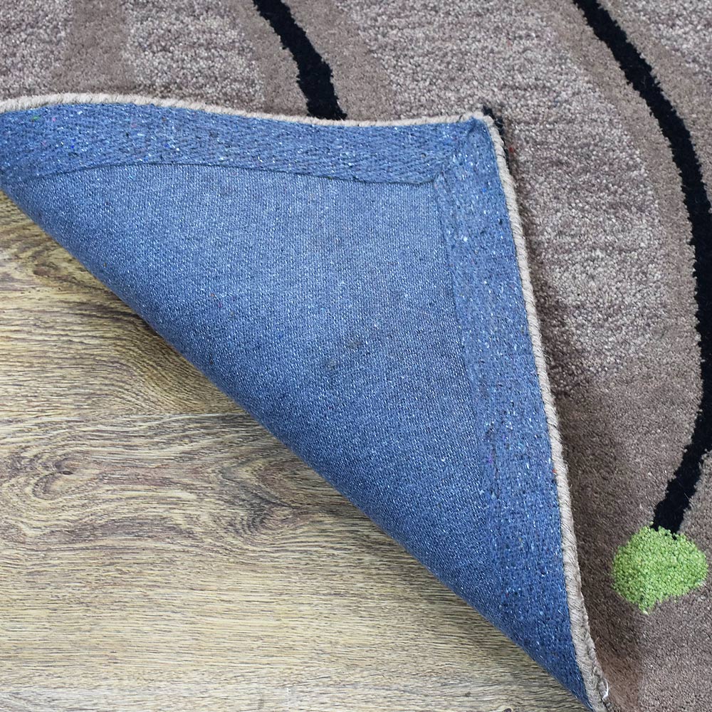 Hand Tufted Camel Wool Floral Rug