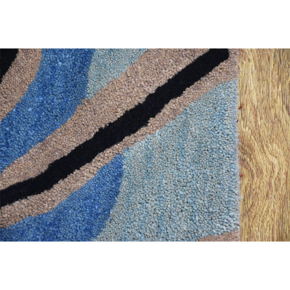 Hand Tufted Camel Wool Floral Rug