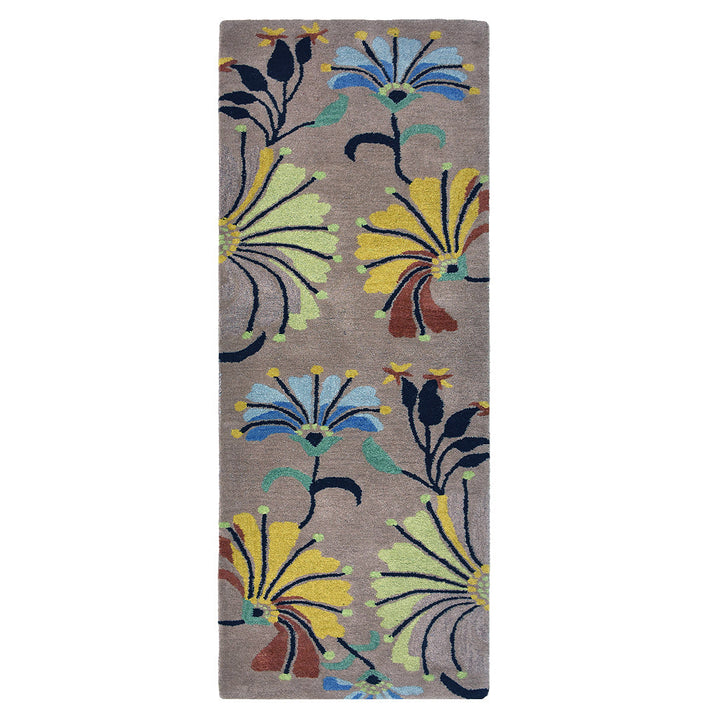 Hand Tufted Camel Wool Floral Rug