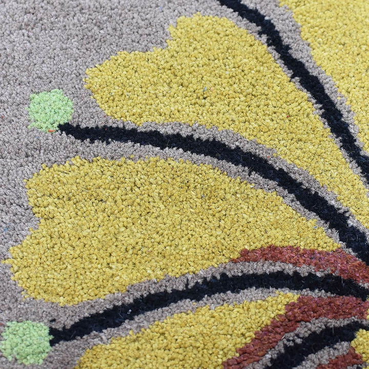 Hand Tufted Camel Wool Floral Rug