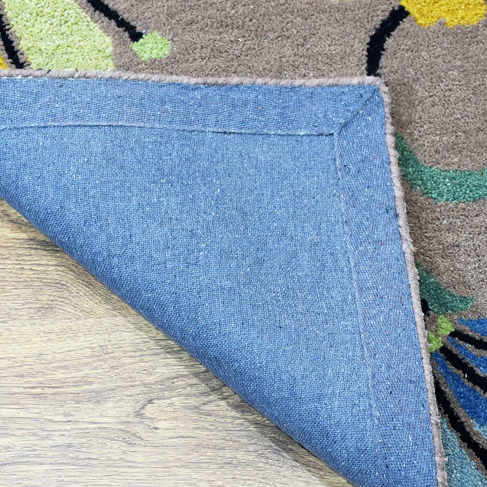 Hand Tufted Camel Wool Floral Rug