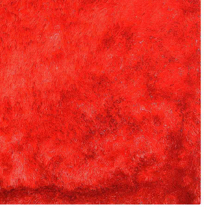 Hand Tufted Shag Polyester Area Rug Solid Silver K00333