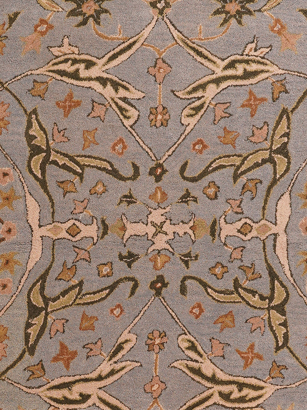 Hand Tufted Blue Green Wool Oriental Rug