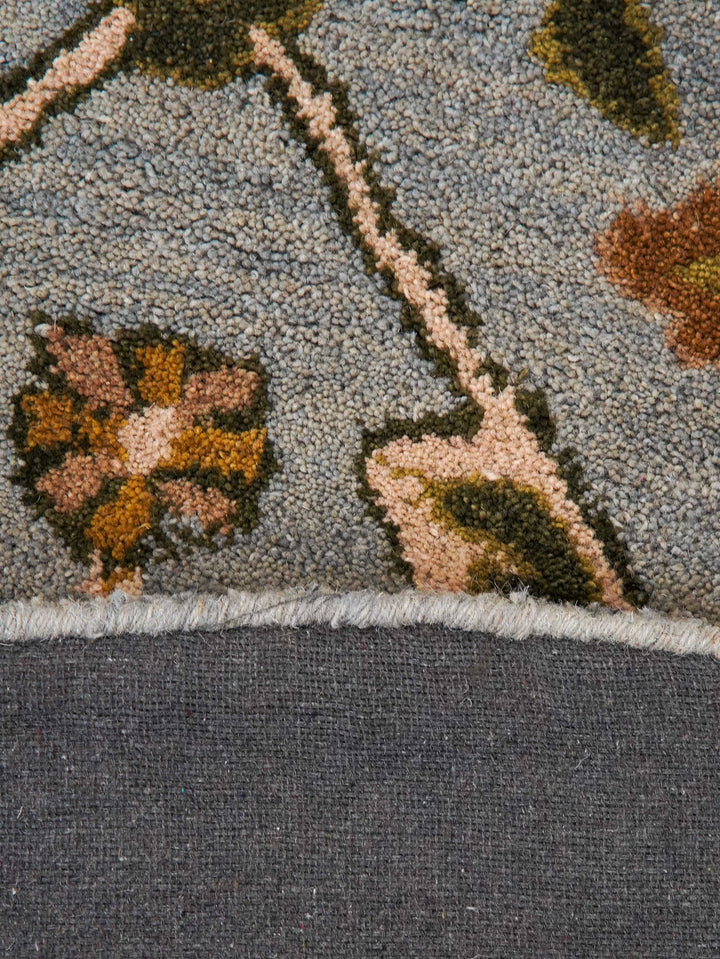 Hand Tufted Blue Green Wool Oriental Rug