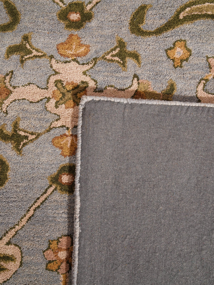 Hand Tufted Blue Green Wool Oriental Rug
