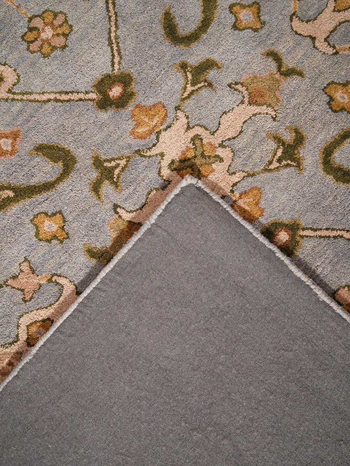 Hand Tufted Blue Green Wool Oriental Rug