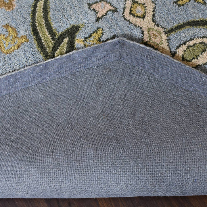 Hand Tufted Blue Green Wool Oriental Rug
