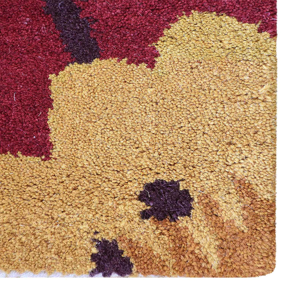 Hand Tufted Wool Area Rug Floral Cream K00504