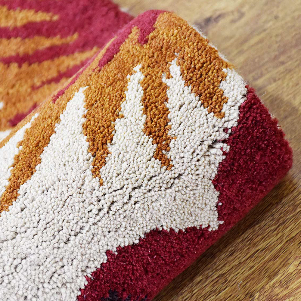 Hand Tufted Wool Area Rug Floral Cream K00504