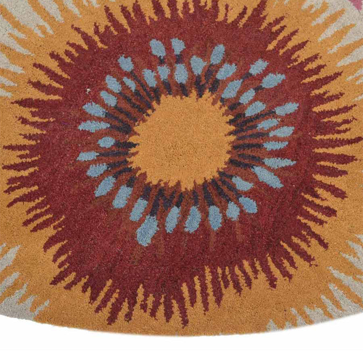 Hand Tufted Wool Area Rug Floral Cream K00504