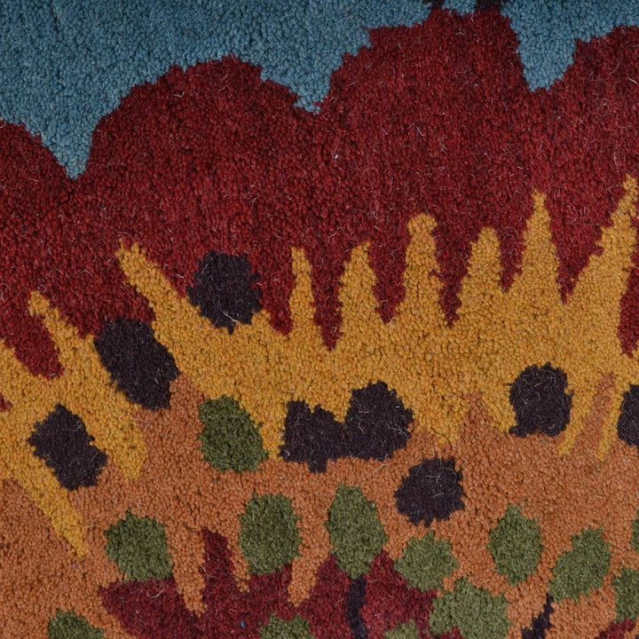 Hand Tufted Wool Area Rug Floral Cream K00504