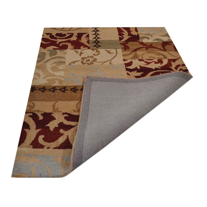 Hand Tufted Wool Area Rug Floral Multicolor K00505