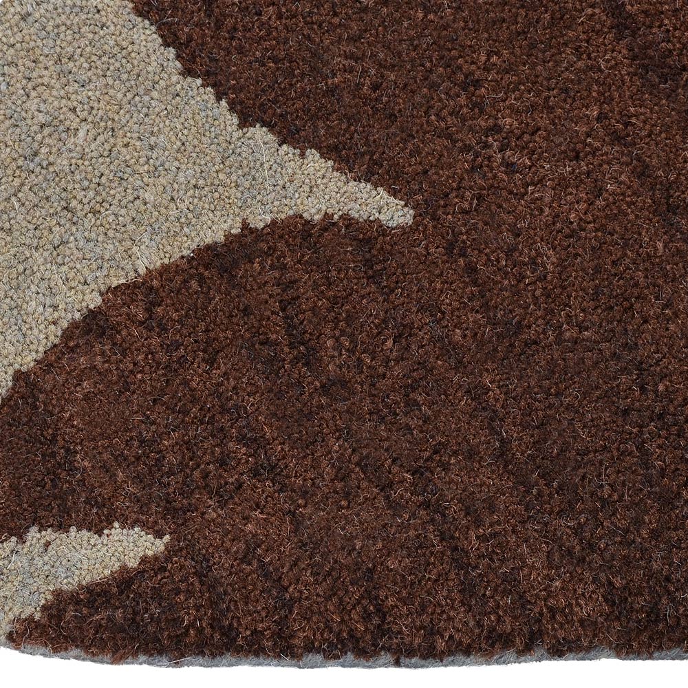 Hand Tufted Wool Area Rug Floral Gray White K00511