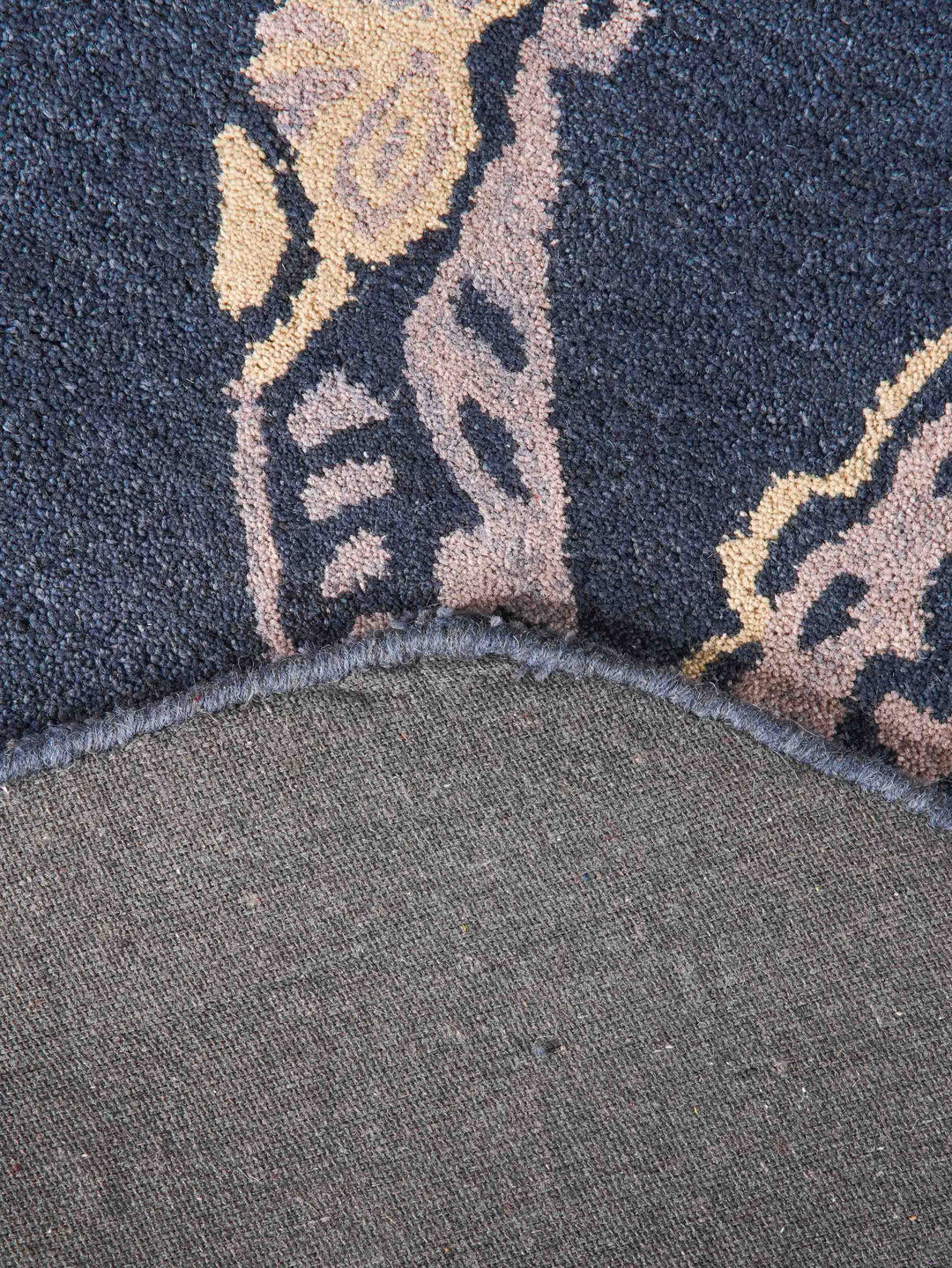 Hand Tufted Blue Beige Wool Contemporary Rug