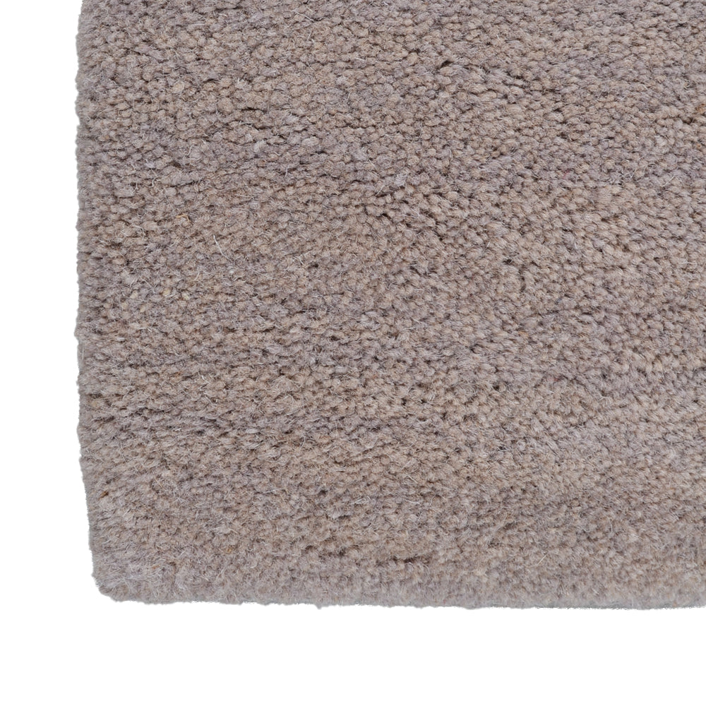 Hand Tufted Wool Area Rug Floral Beige White K00513