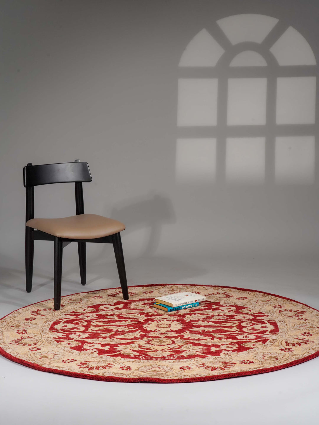 Hand Tufted Red Gold Wool Oriental Rug