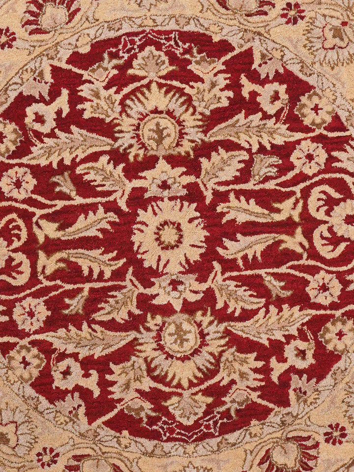 Hand Tufted Red Gold Wool Oriental Rug