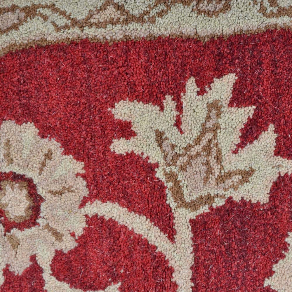 Hand Tufted Red Gold Wool Oriental Rug