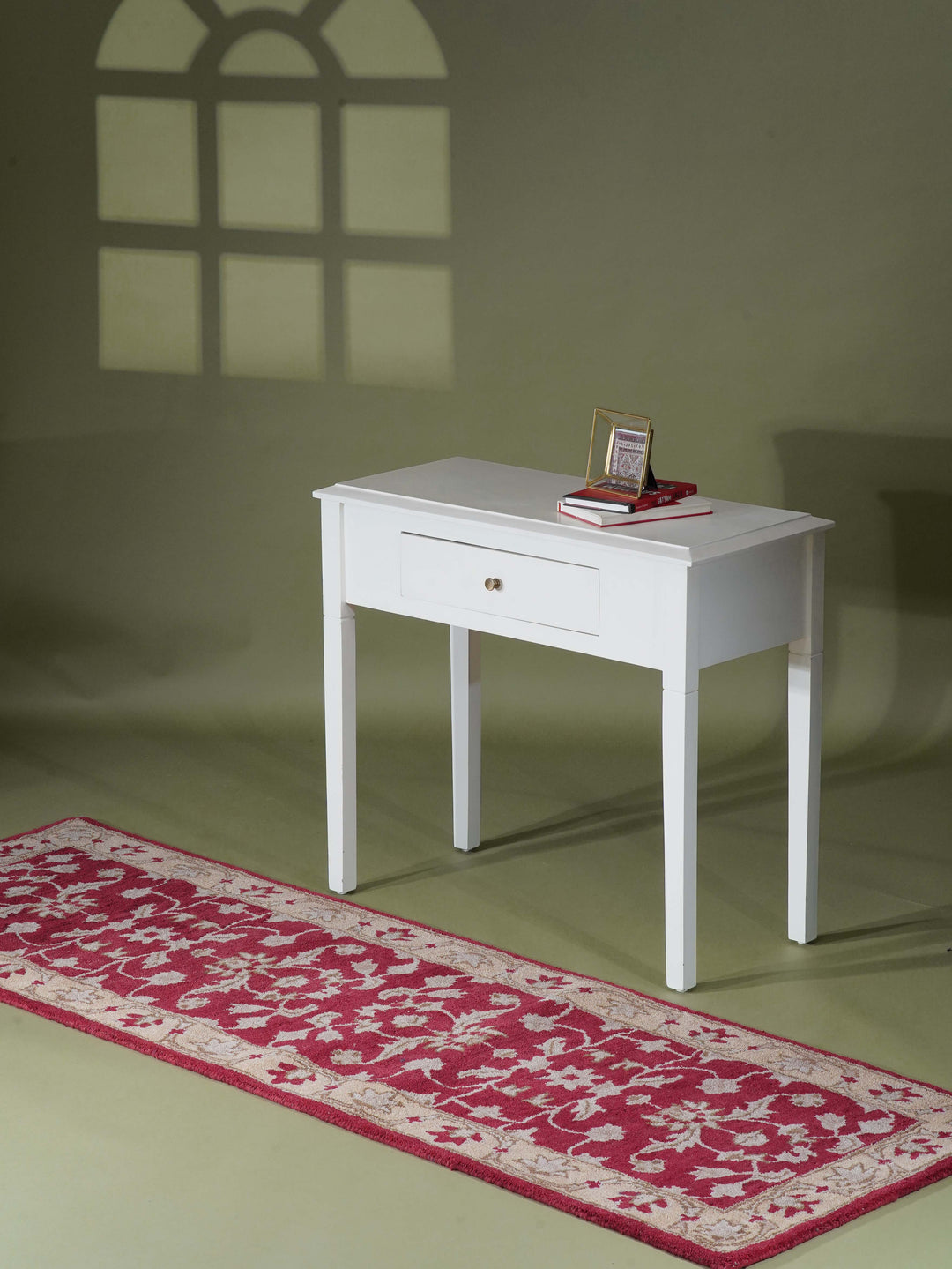 Hand Tufted Red Gold Wool Oriental Rug