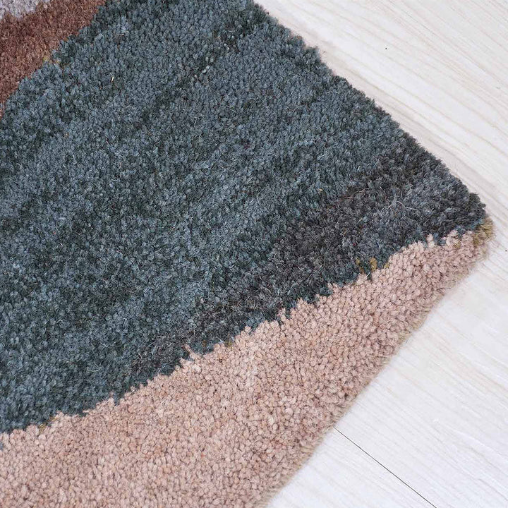 Hand Tufted Multicolor Wool Geometric Rug
