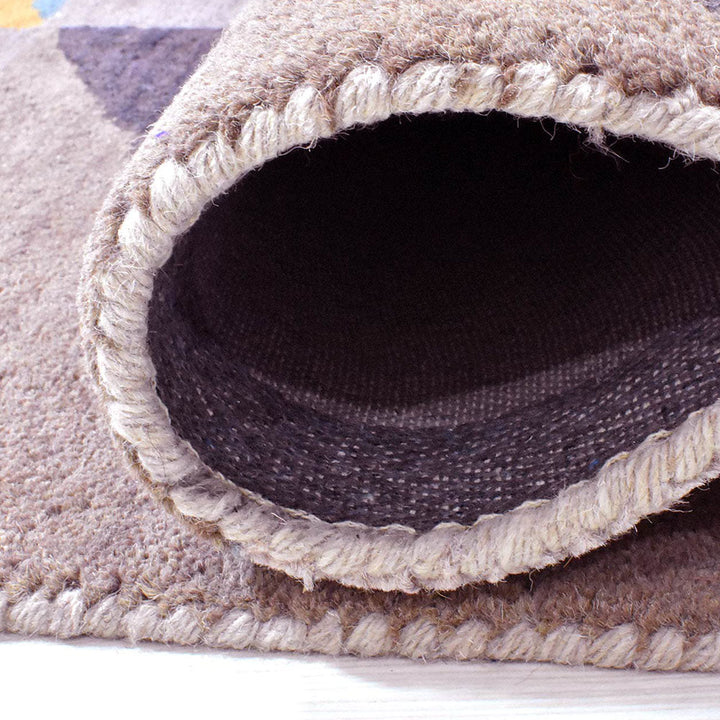 Hand Tufted Multicolor Wool Geometric Rug