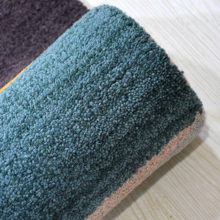 Hand Tufted Multicolor Wool Geometric Rug
