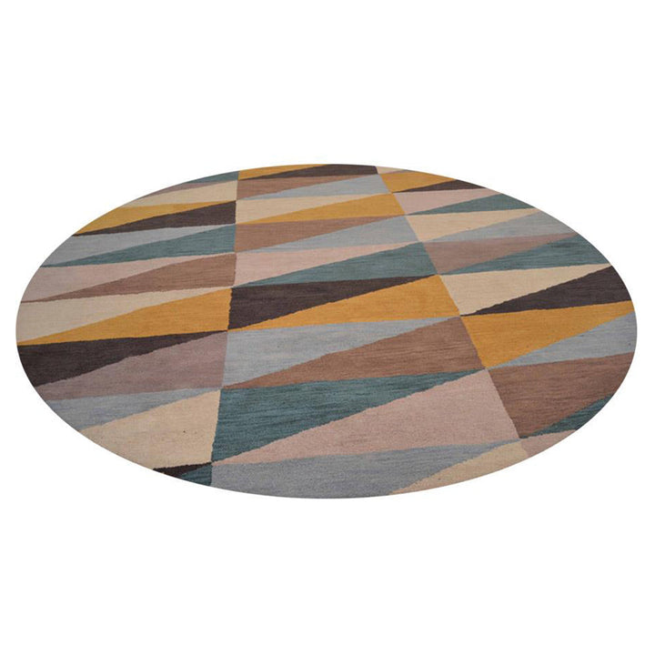 Hand Tufted Multicolor Wool Geometric Rug