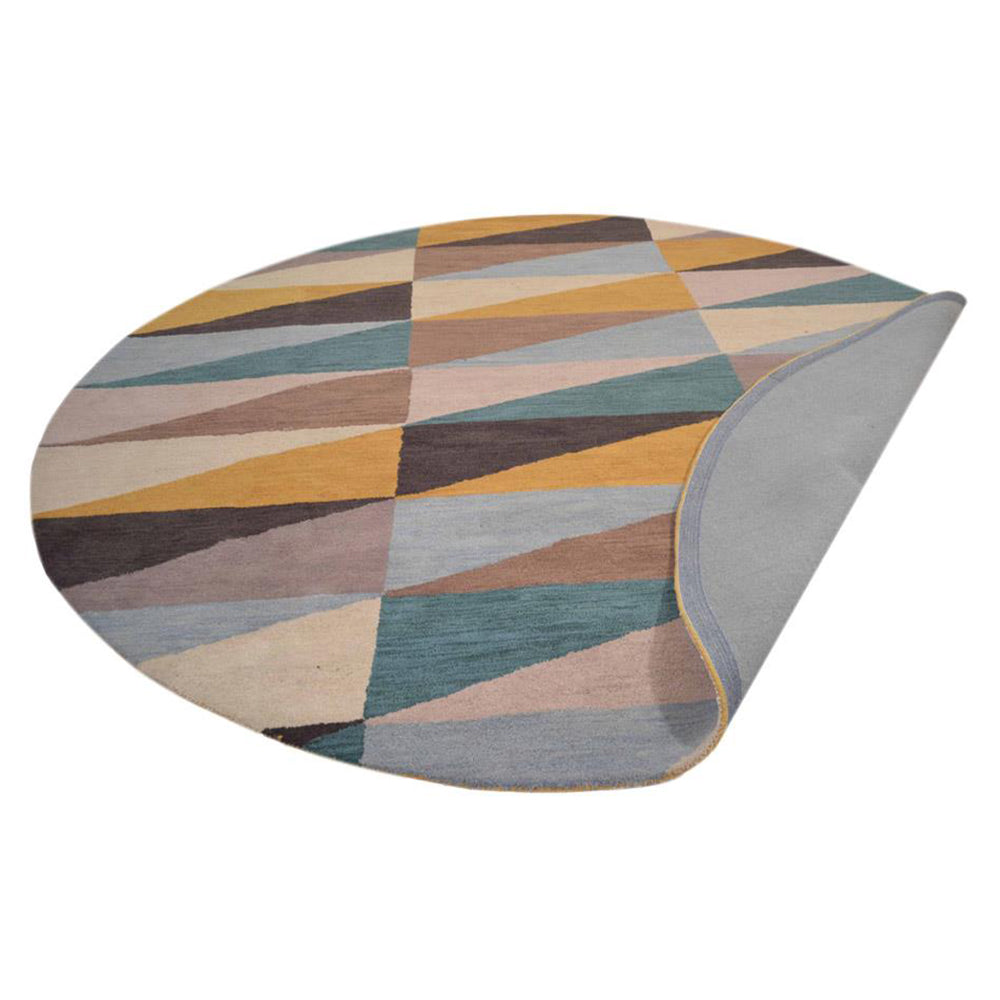 Hand Tufted Multicolor Wool Geometric Rug