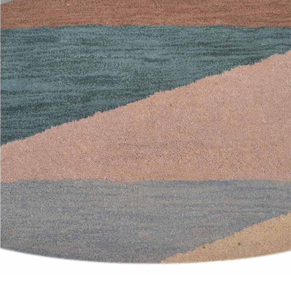 Hand Tufted Multicolor Wool Geometric Rug