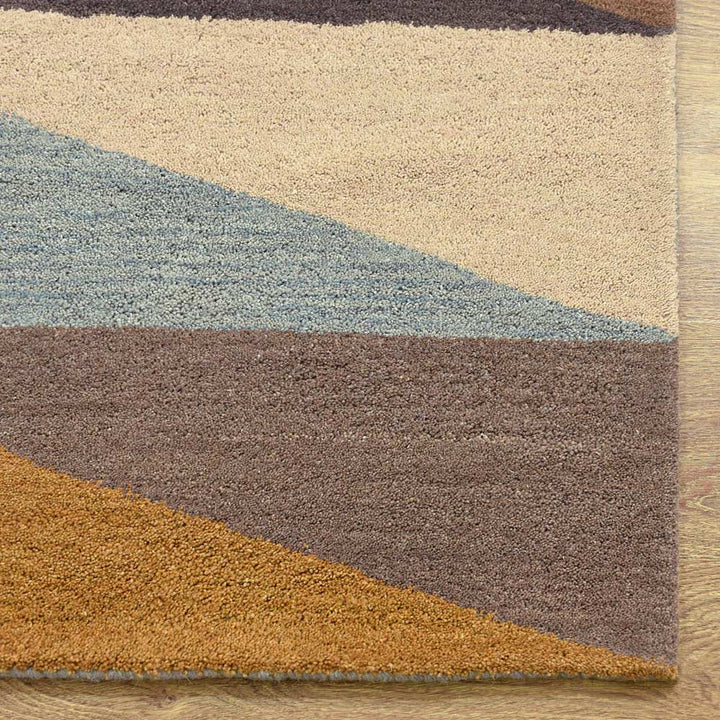 Hand Tufted Multicolor Wool Geometric Rug