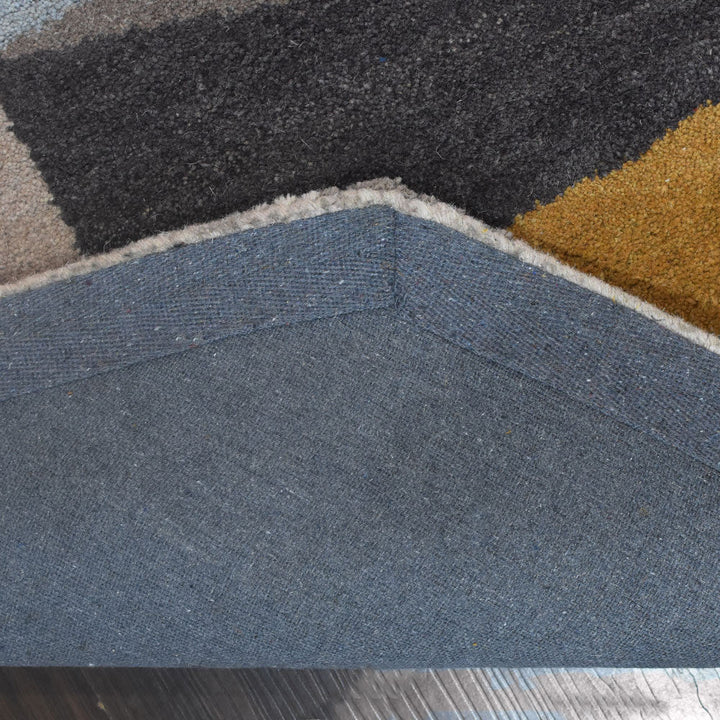 Hand Tufted Multicolor Wool Geometric Rug