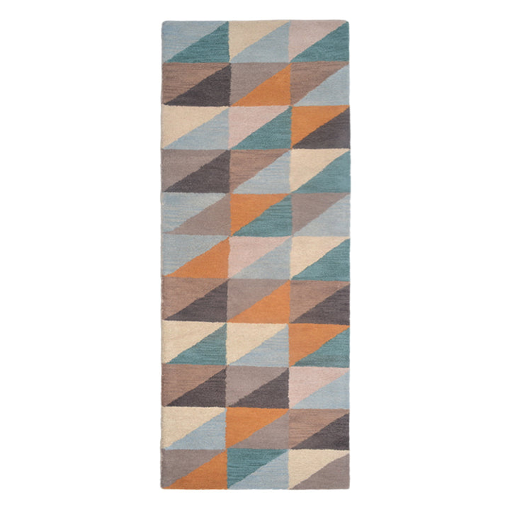 Hand Tufted Multicolor Wool Geometric Rug
