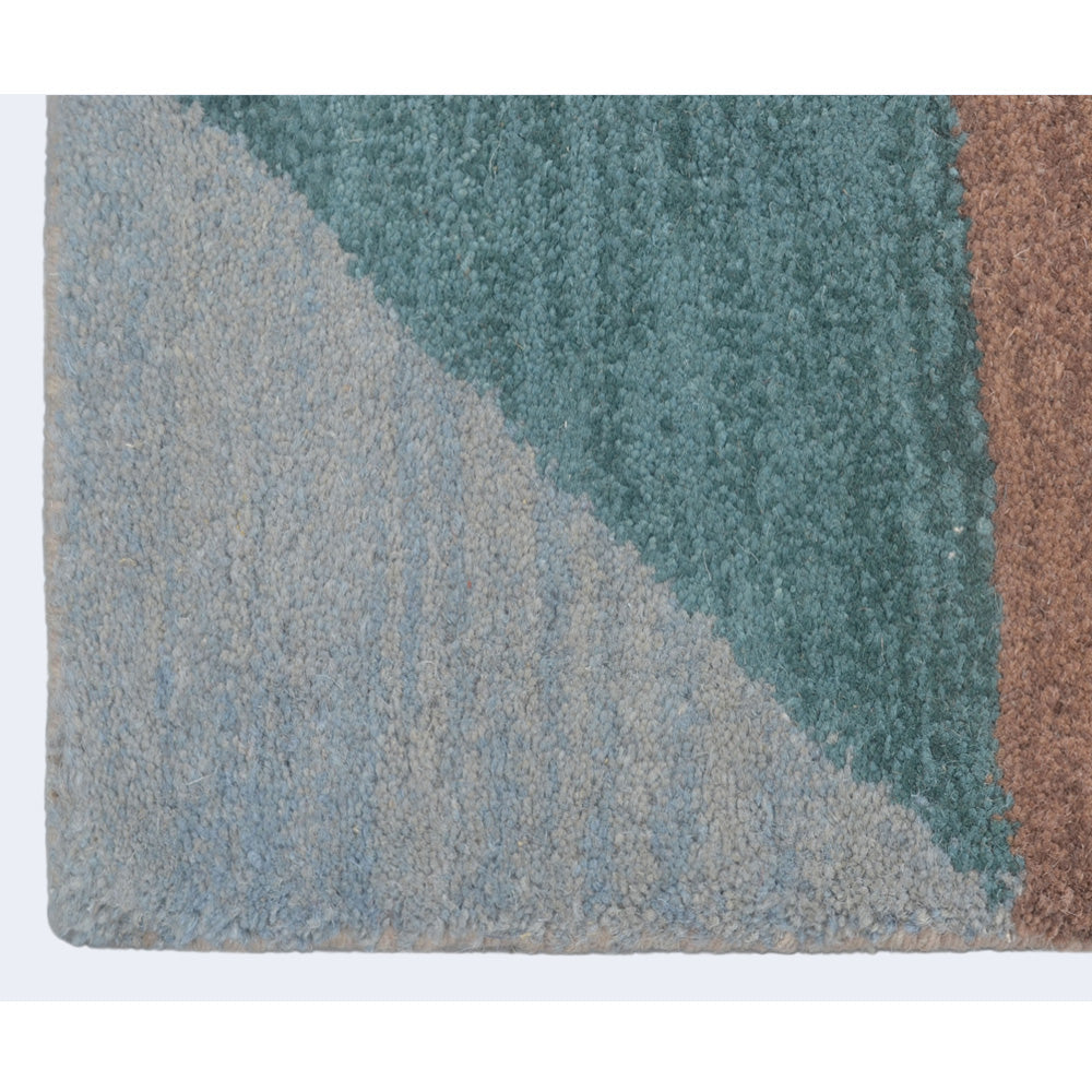 Hand Tufted Multicolor Wool Geometric Rug