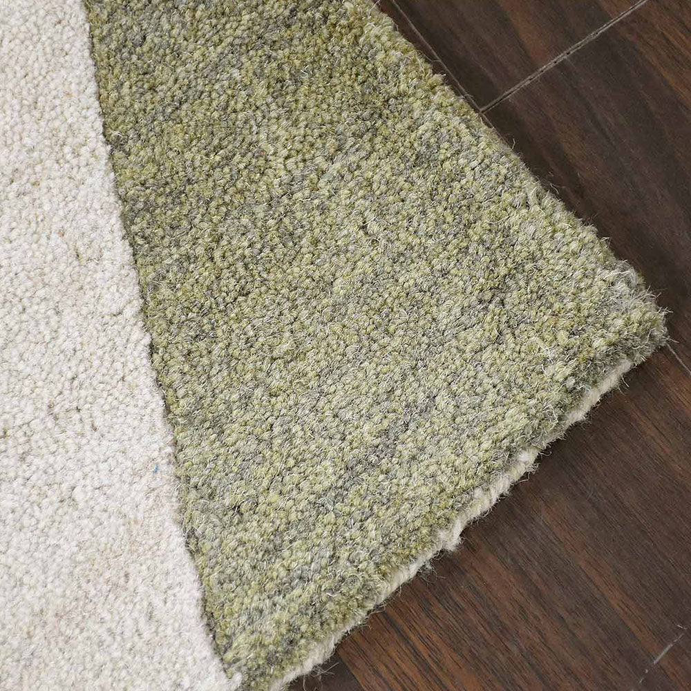 Hand Tufted Wool Area Rug Geometric Multicolor K00548