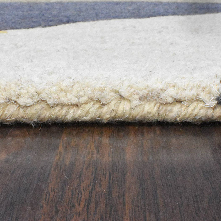 Hand Tufted Wool Area Rug Geometric Multicolor K00548