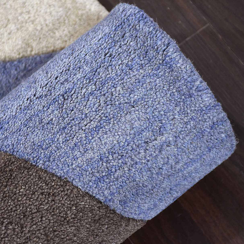 Hand Tufted Wool Area Rug Geometric Multicolor K00548