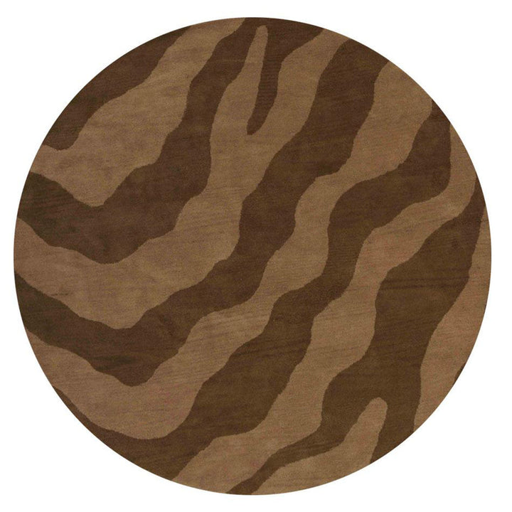 Hand Tufted Wool Area Rug Abstract Beige Brown K00654