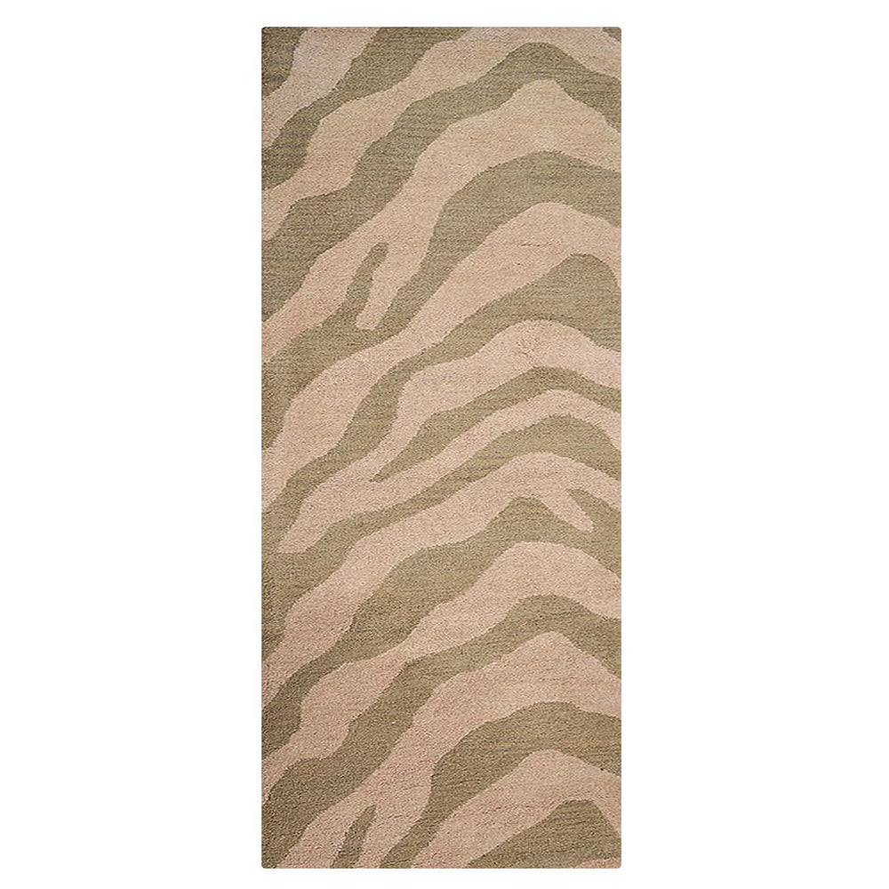 Hand Tufted Wool Area Rug Abstract Beige Brown K00654