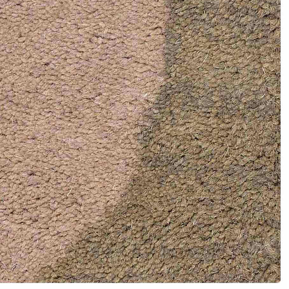 Hand Tufted Wool Area Rug Abstract Beige Brown K00654