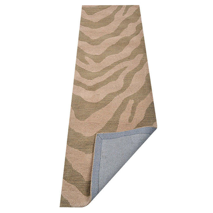 Hand Tufted Wool Area Rug Abstract Beige Brown K00654