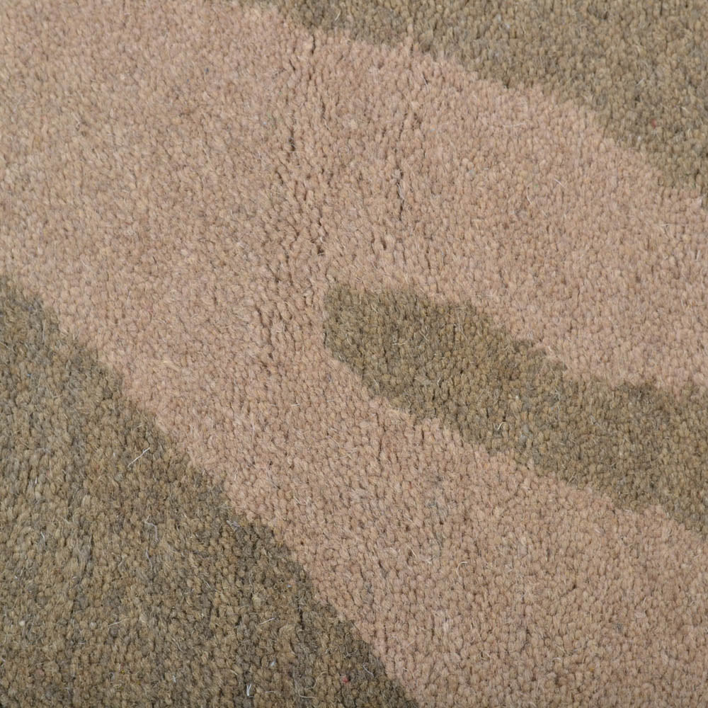 Hand Tufted Wool Area Rug Abstract Beige Brown K00654
