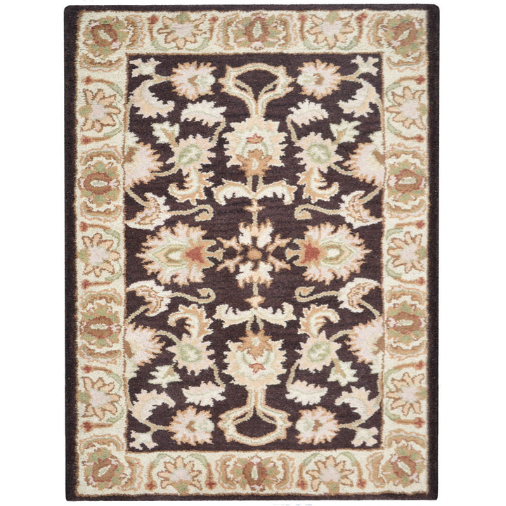 Hand Tufted Brown Beige Wool Oriental Rug