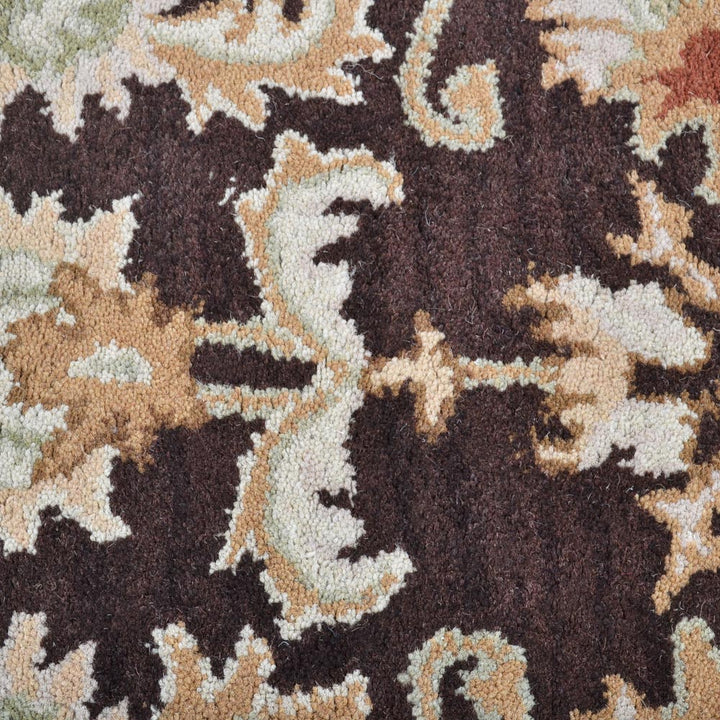 Hand Tufted Brown Beige Wool Oriental Rug