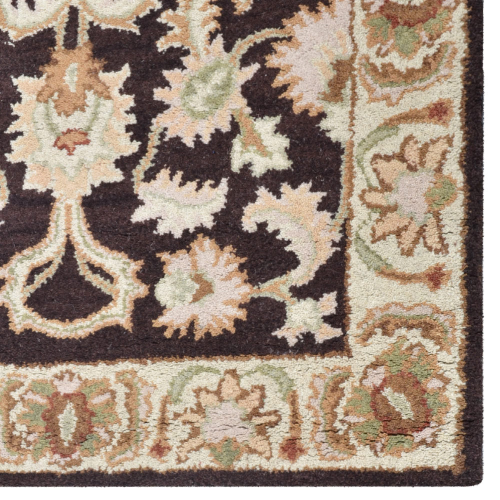 Hand Tufted Brown Beige Wool Oriental Rug