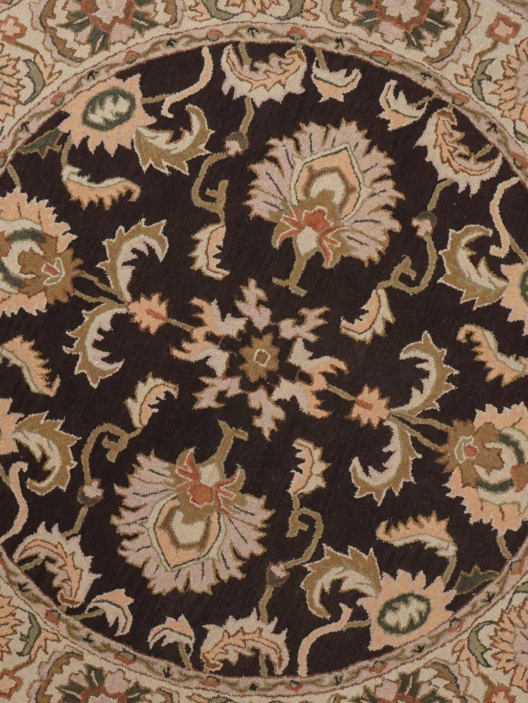 Hand Tufted Brown Beige Wool Oriental Rug