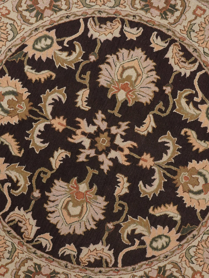 Hand Tufted Brown Beige Wool Oriental Rug
