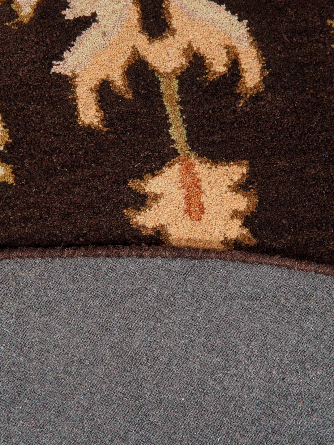 Hand Tufted Brown Beige Wool Oriental Rug