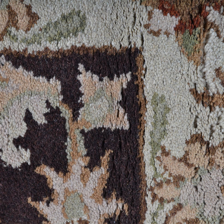 Hand Tufted Brown Beige Wool Oriental Rug