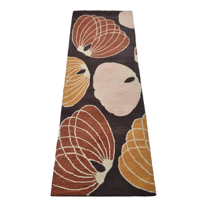 Hand Tufted Wool Area Rug Contemporary Brown K00668